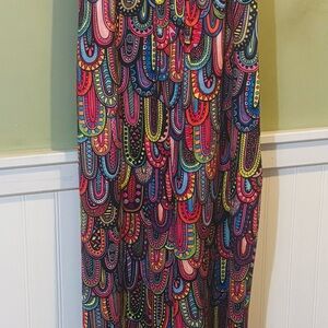 Colorful Printed Jumpsuit Romper - Multicolor Abstract Pattern